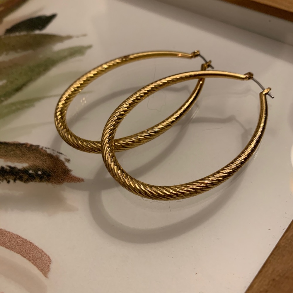 Gold hoop earrings